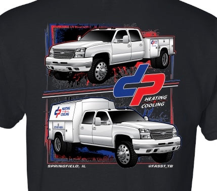 DP heating & Cooling Service Truck Hoodie