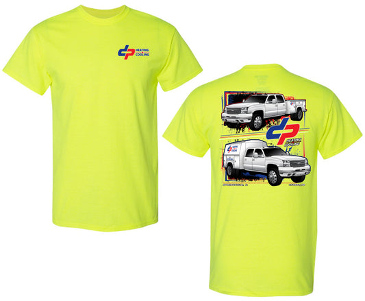 High Vis DP Heating & Cooling Service Truck T-Shirt