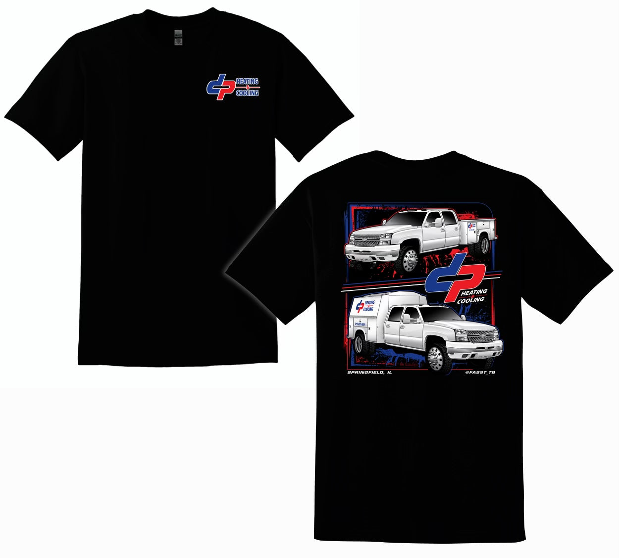 DP Heating & Cooling Service Truck T-Shirt