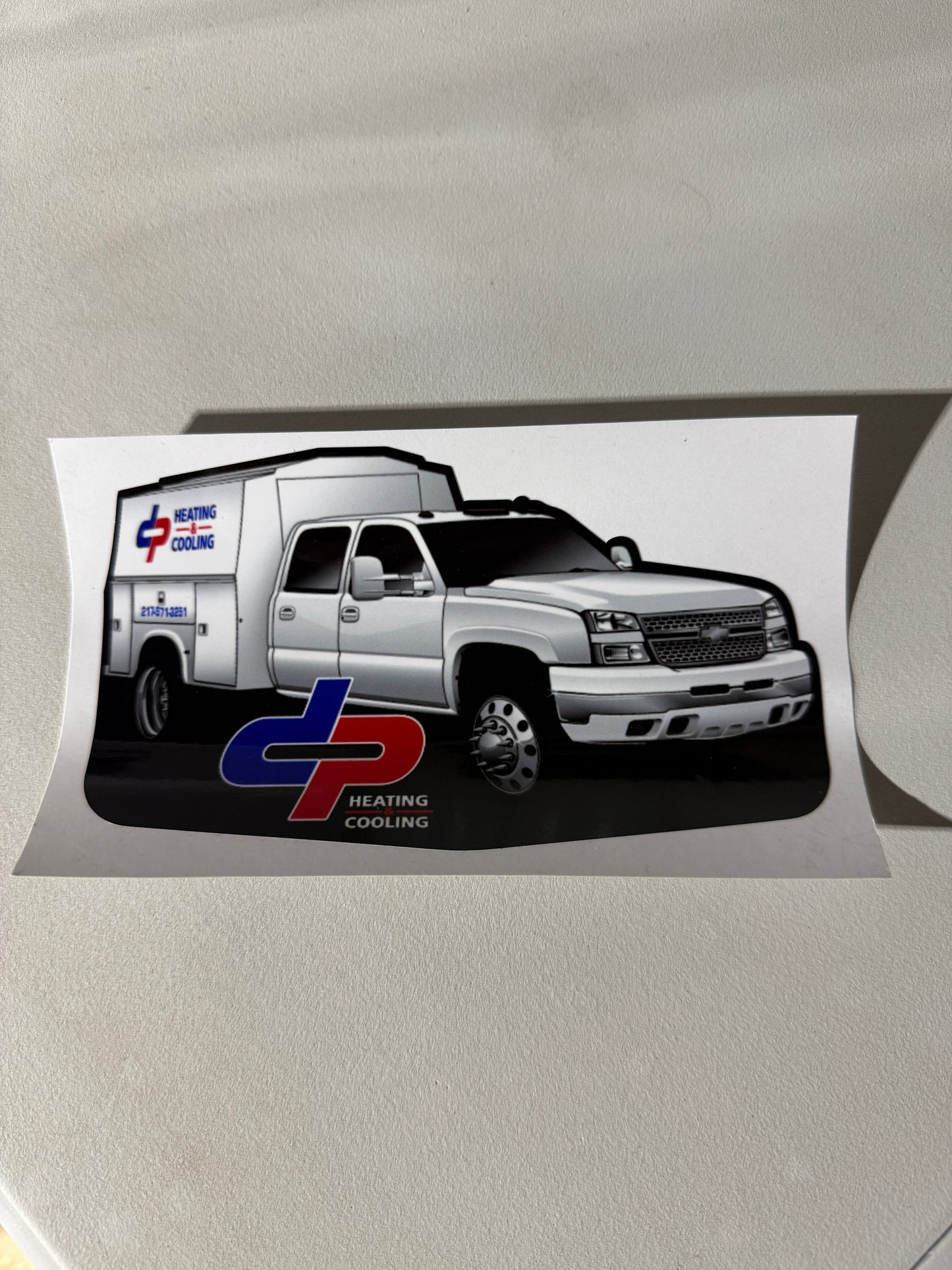 DP Heating & Cooling Service Truck Stickers