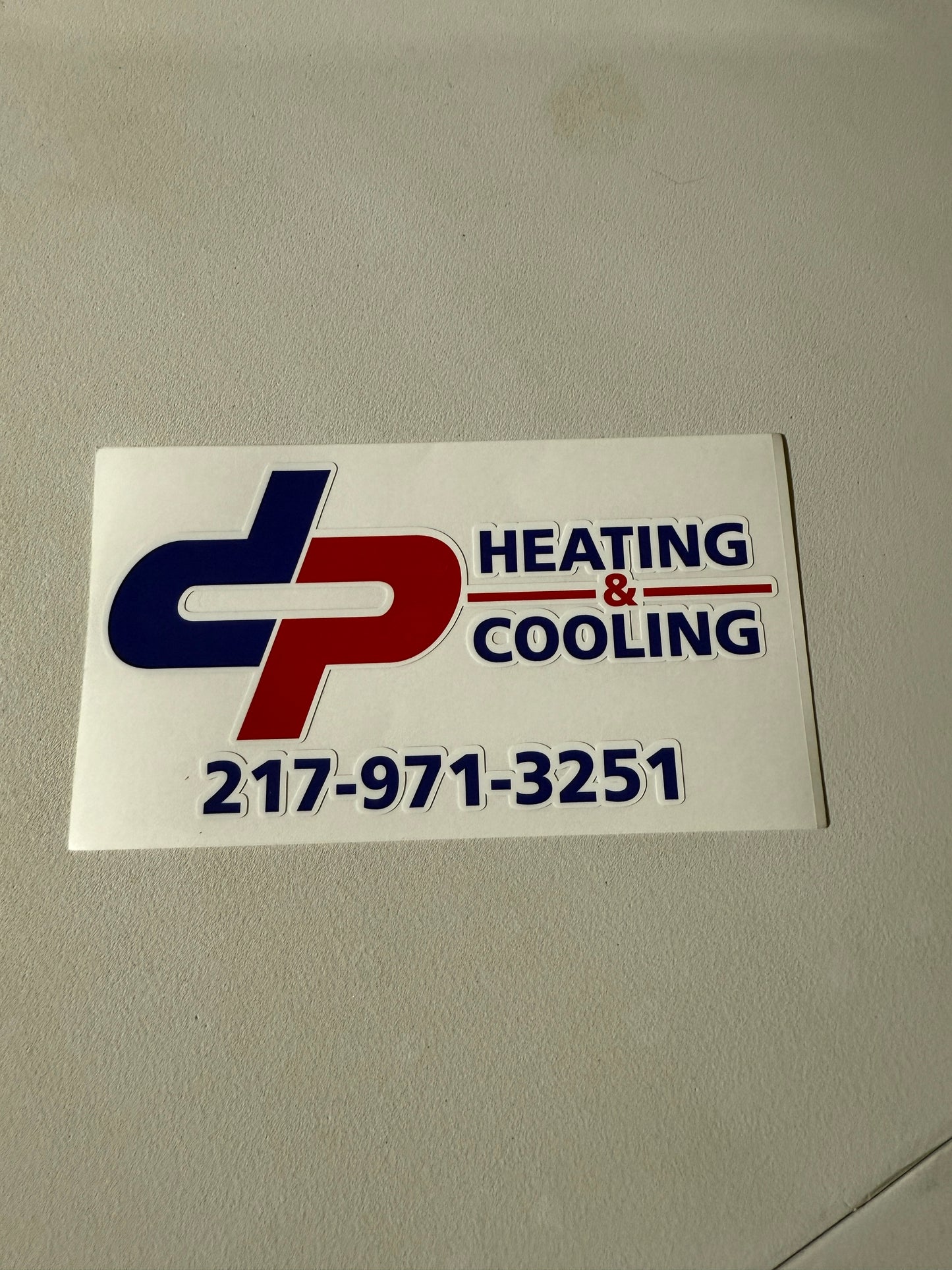 DP Heating & Cooling Service Truck Stickers